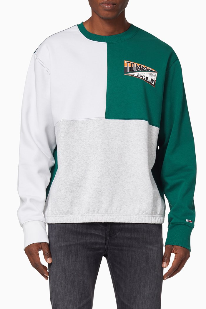 

College Logo Jersey Sweatshirt, Green