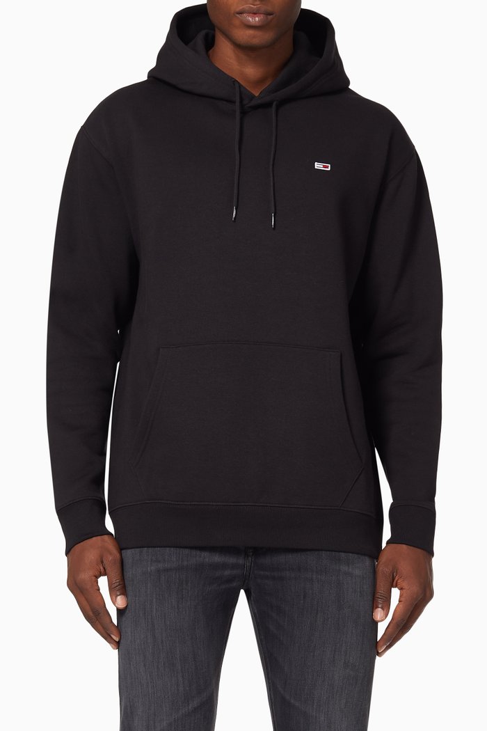 

New York Photo Print Jersey Hoodie, Black