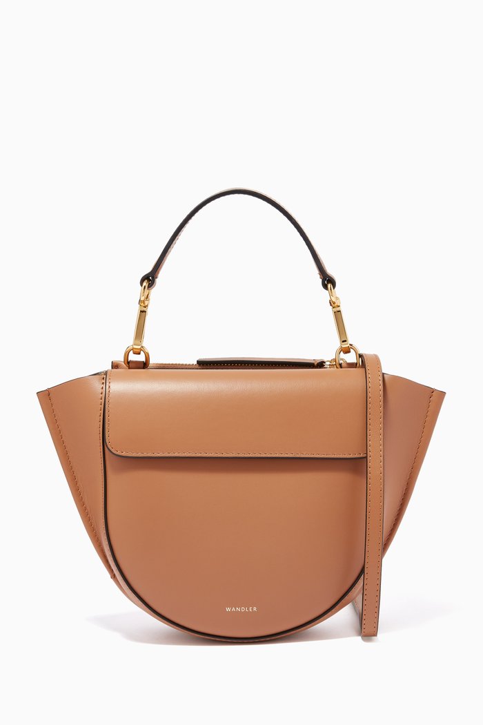 

Mini Hortensia Bag in Leather, Brown