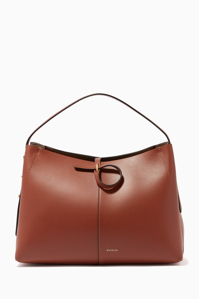 

Medium Ava Tote Bag in Leather, Brown