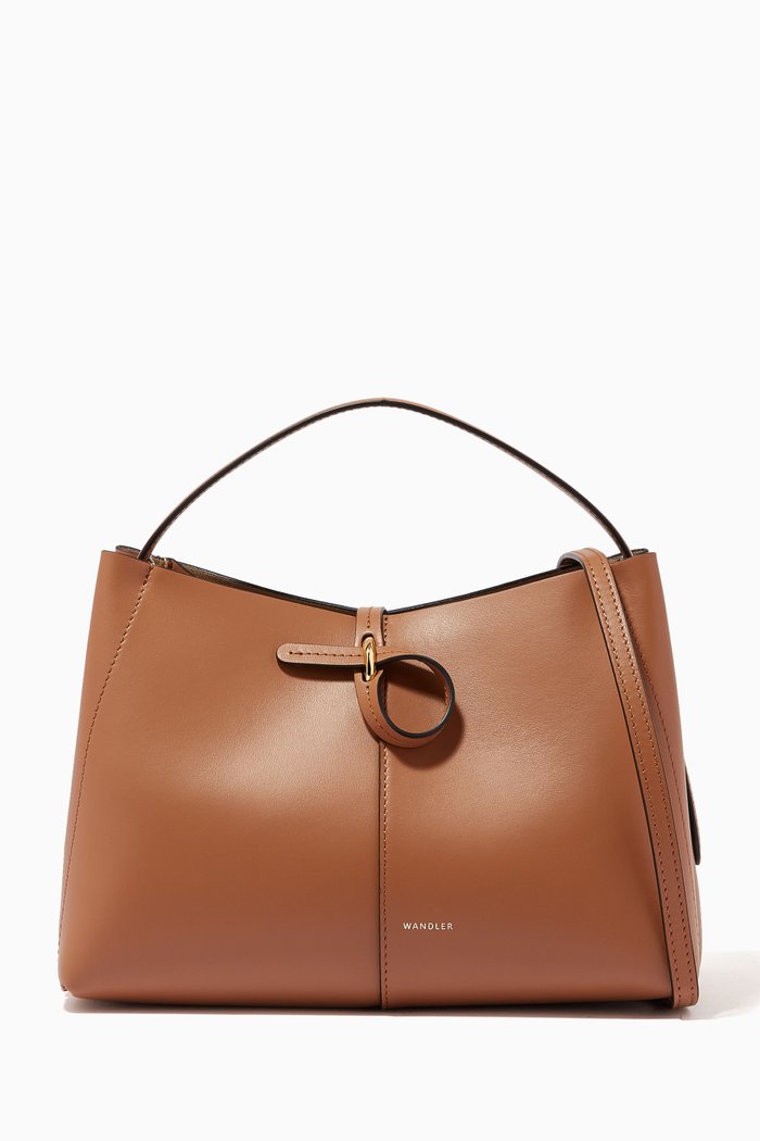

Mini Ava Tote Bag in Leather, Brown