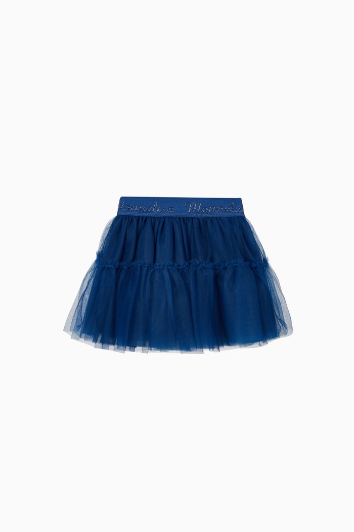 

Tulle Logo Skirt, Blue