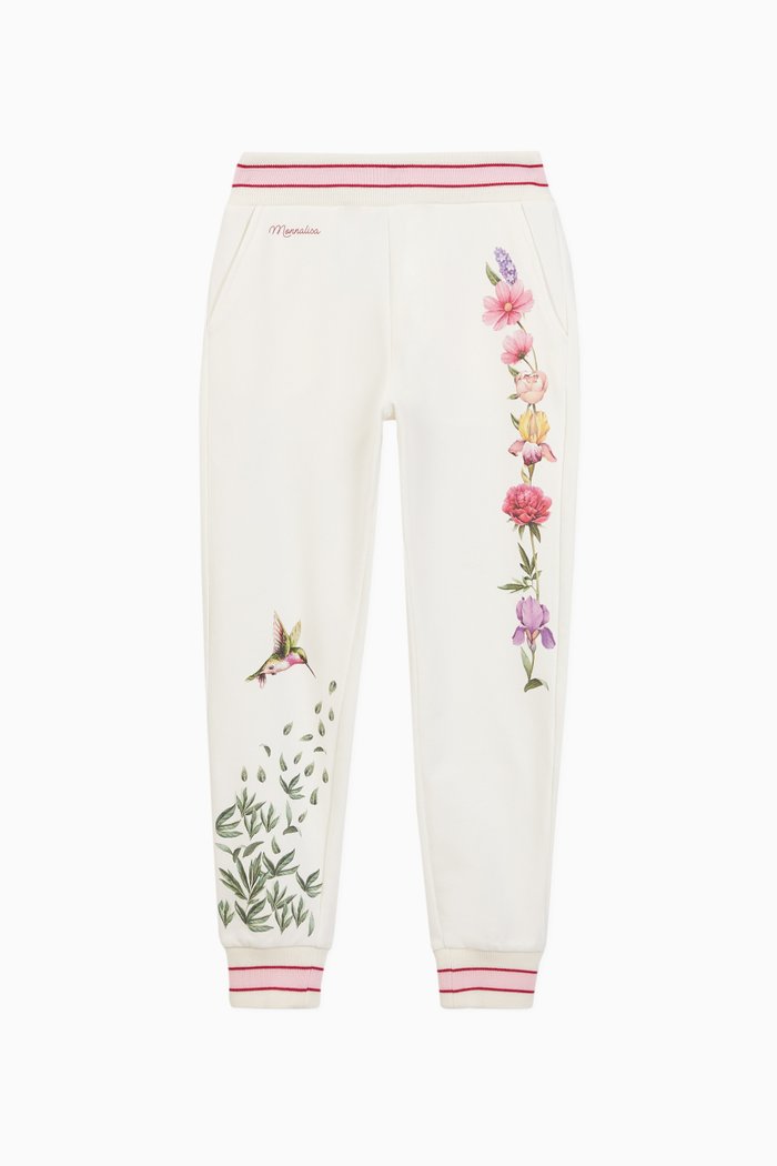 

Embroidered Sweatpants, White