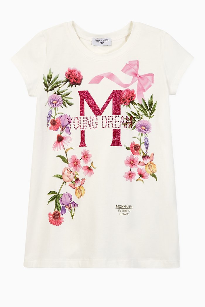 

Maxi Print Jersey T-shirt, White