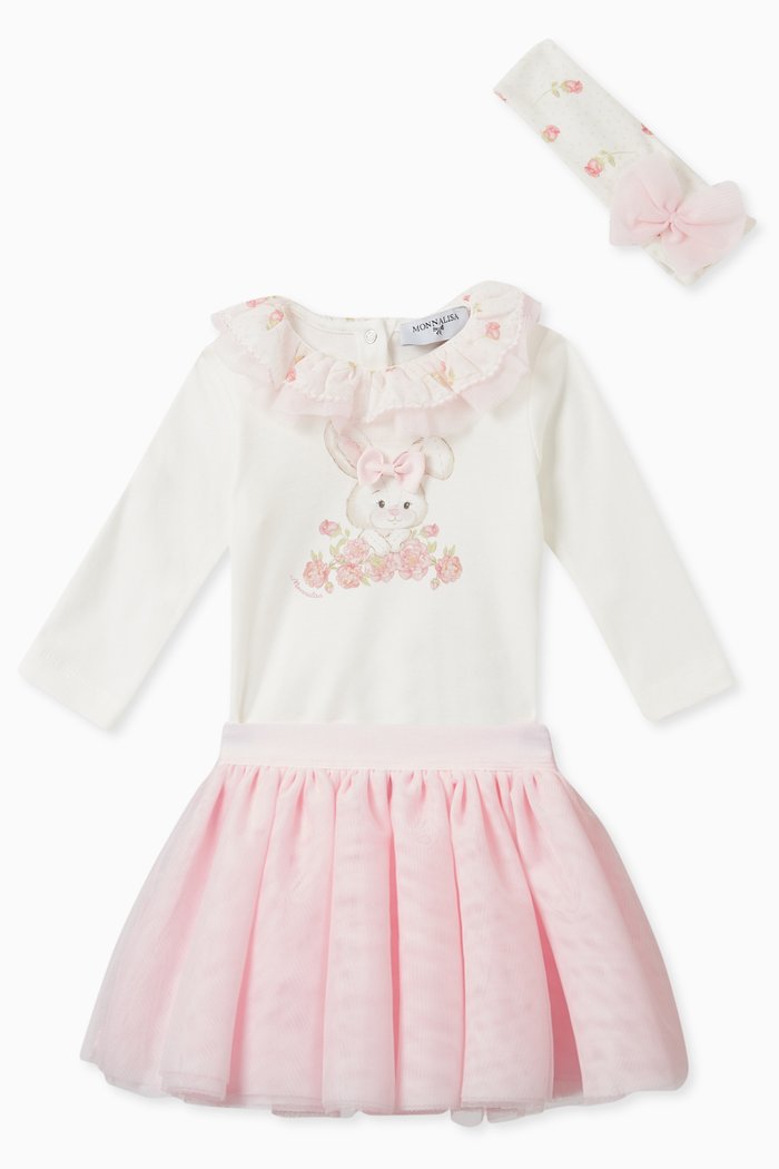 

Newborn Girl Tutu Set, Set of 3, White