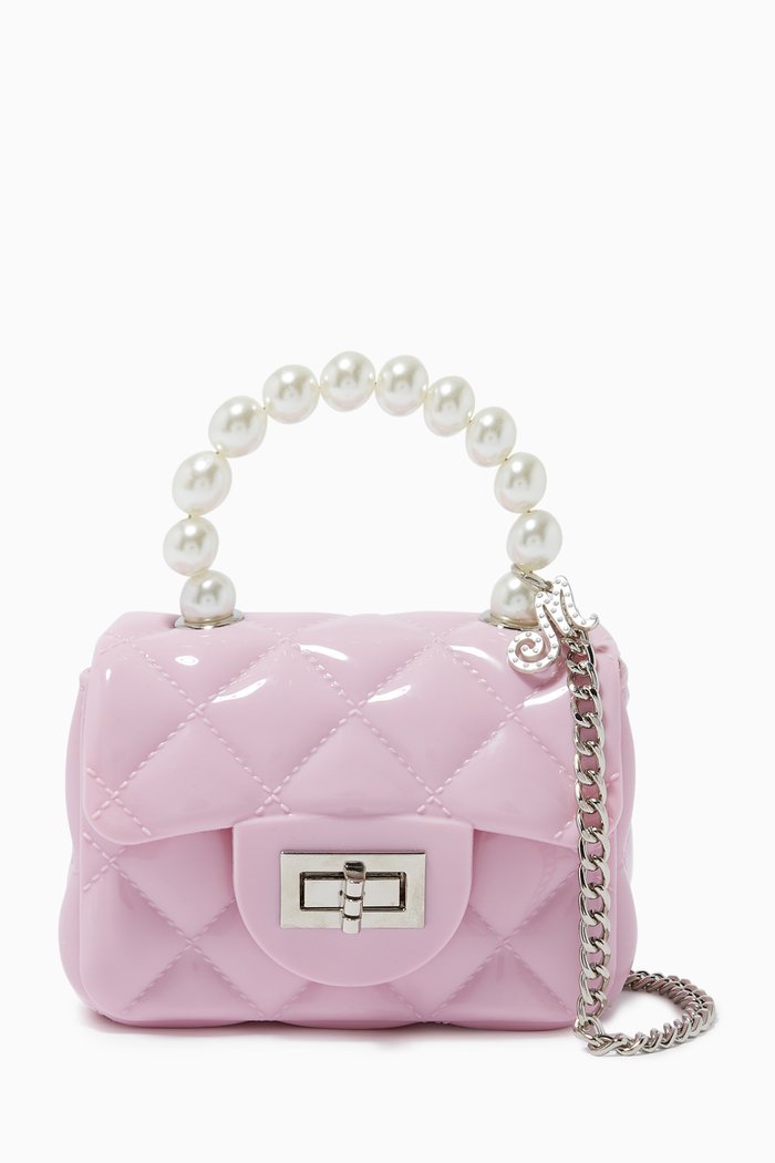 

Quilted Pearl Handbag, Pink