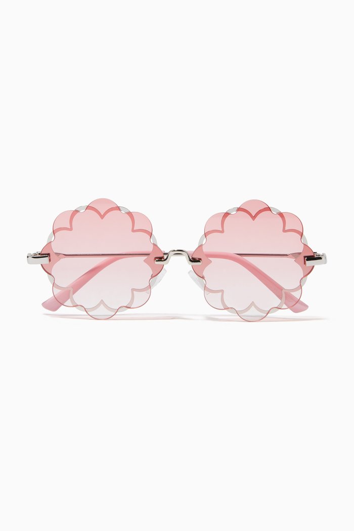 

Double Lens Flower Sunglasses, Pink