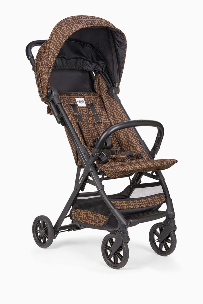

Foldable Stroller in FF Technical Fabric, Brown