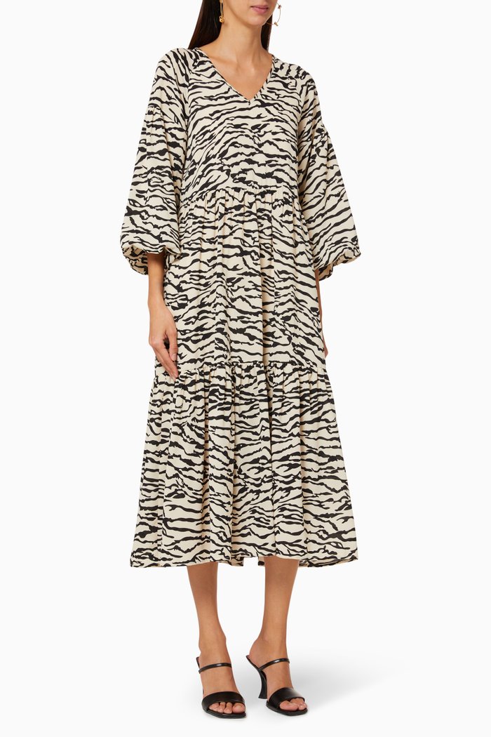 

Zebra Print Midi Dress, Multicolour