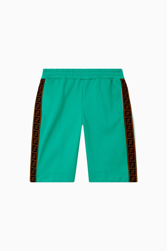 

FF Logo Trim Bermuda Shorts, Green