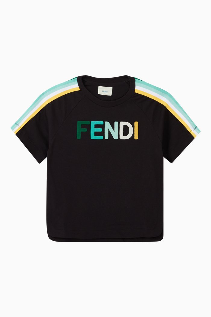 

Logo Print T-shirt in Cotton Jersey, Black