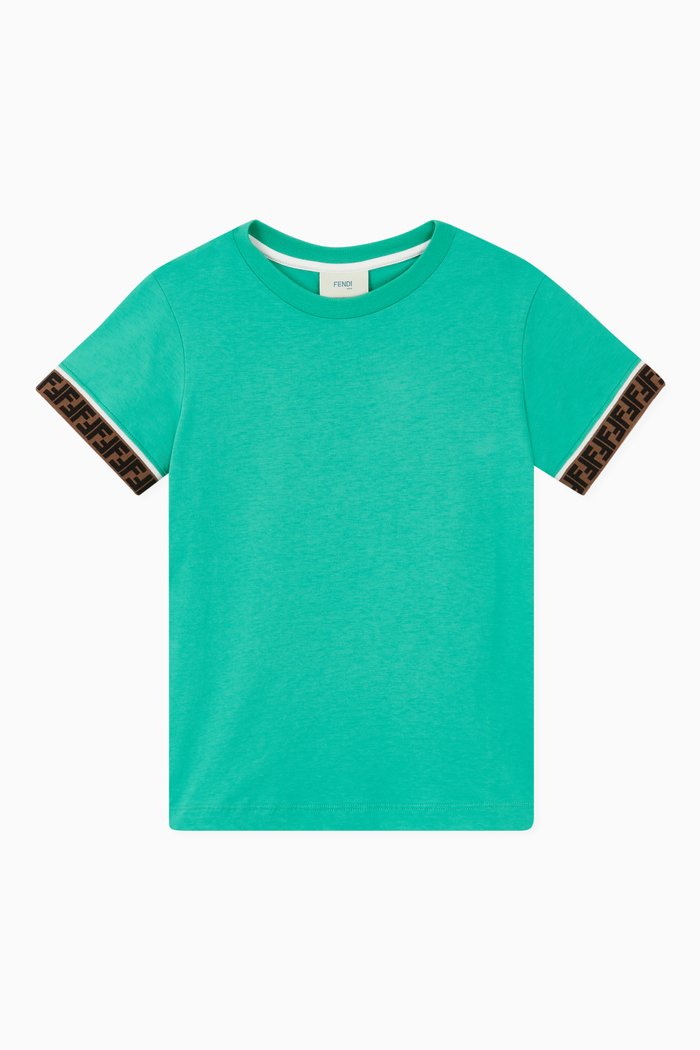 

Monogram Cuff T-shirt in Cotton, Green