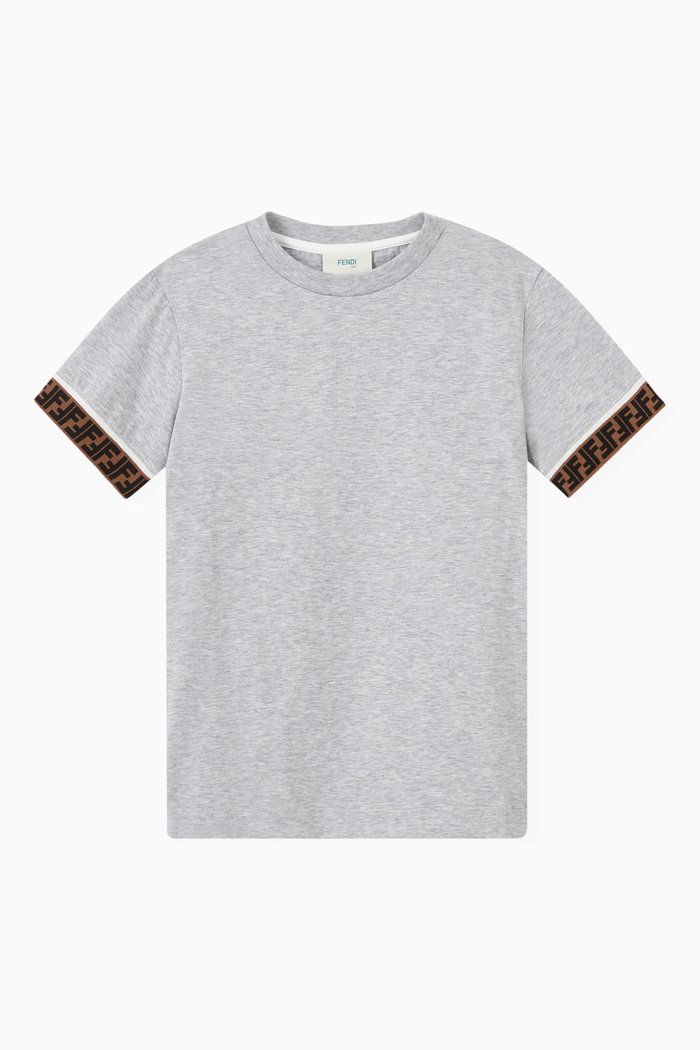 

Monogram Cuff T-shirt in Cotton, Grey