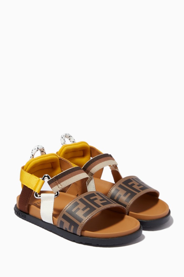 

Monogram Sandals in Leather, Brown