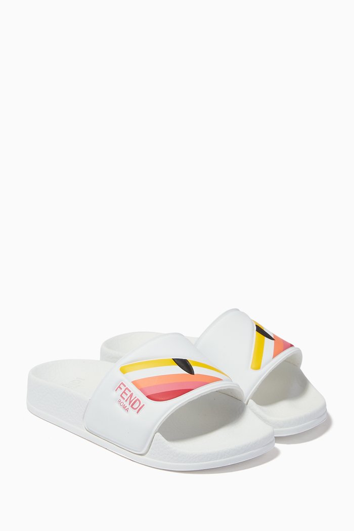 

Monster Eyes Slides in Rubber, White