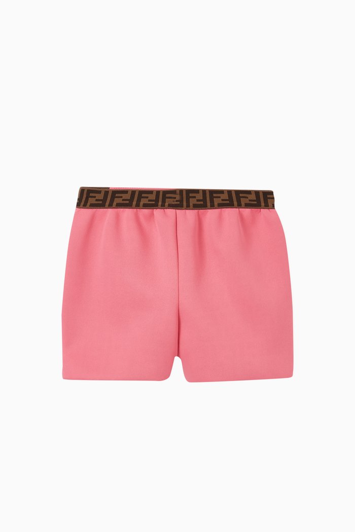 

FF Logo Waistband Shorts, Pink