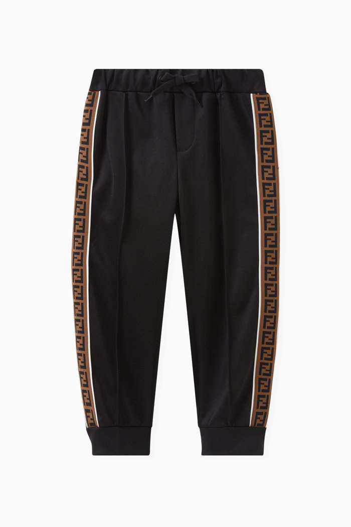 

Logo-tape Sweatpants in Polyester-blend, Black