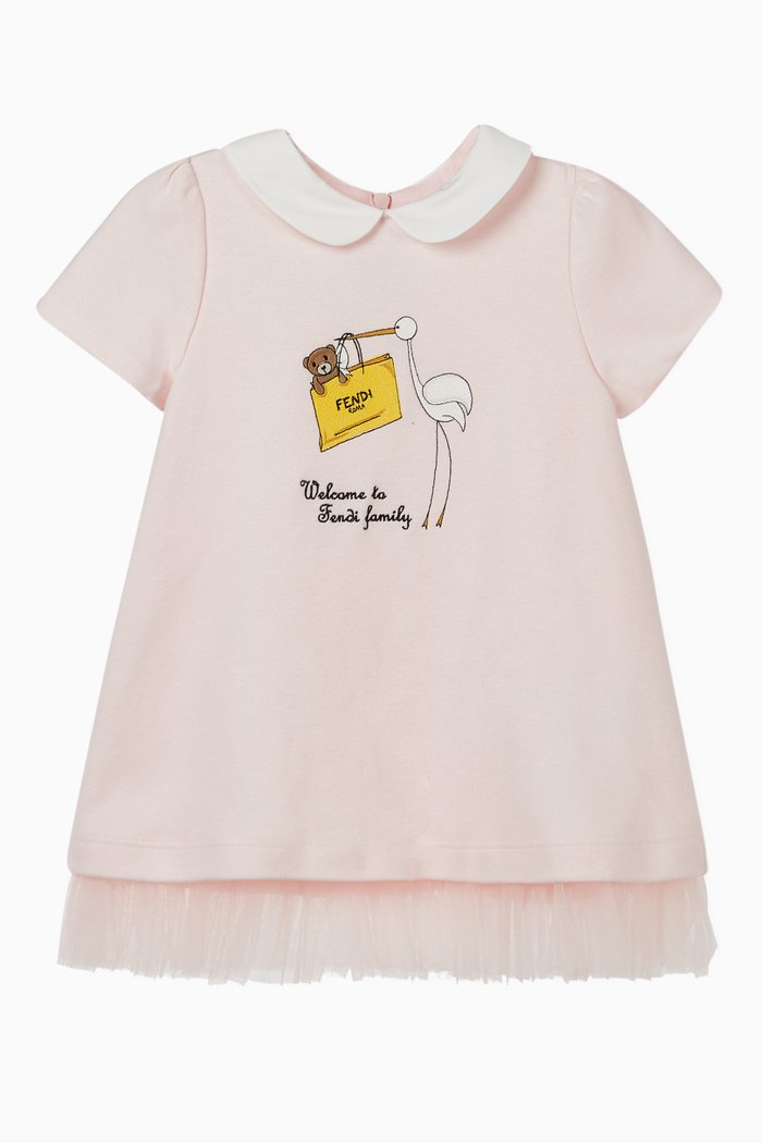 

Milano-Stitch Cotton Dress, Pink