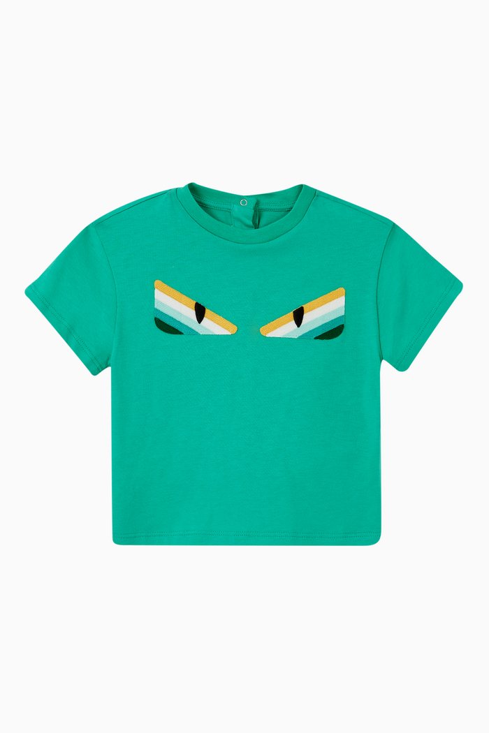 

Monster Eyes Cotton T-Shirt, Green