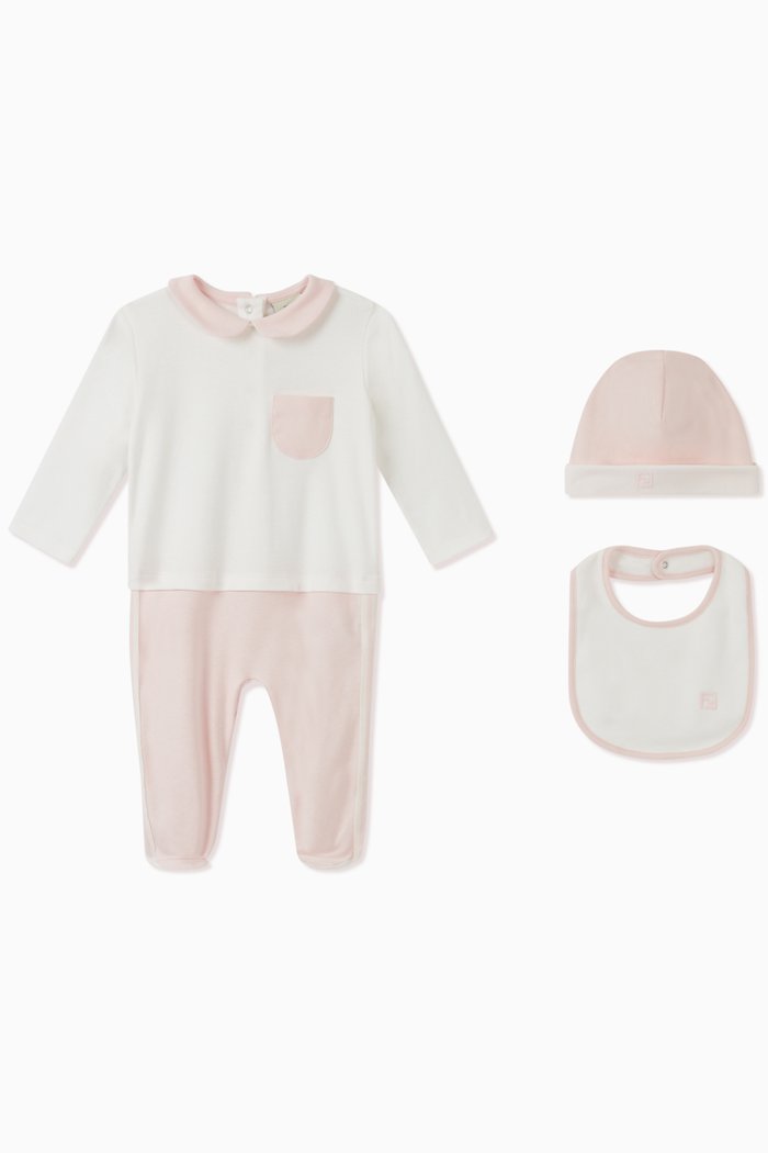 

Two-Tone Romper, Set of 3, Pink