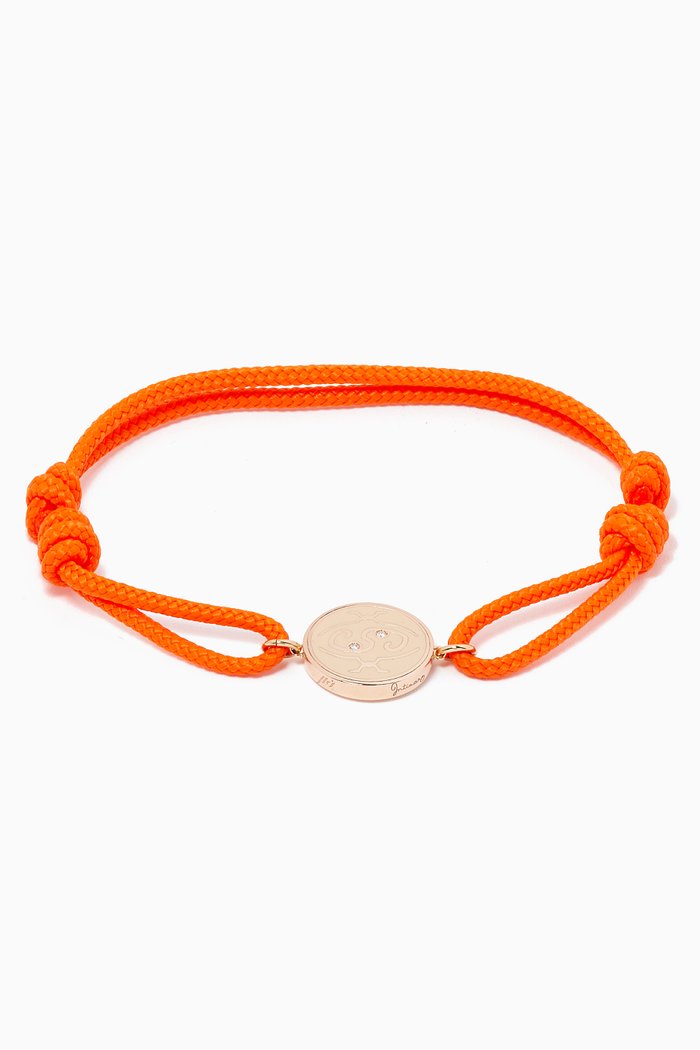 

Nawal "Nostalgia" Diamond Cord Bracelet in 18kt Rose Gold, Orange