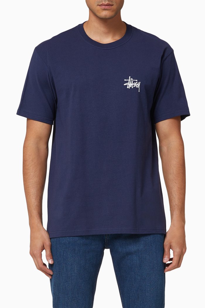 

Basic Stüssy Cotton T-shirt, Blue