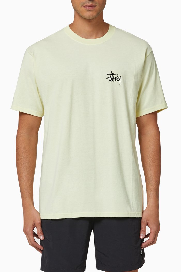 

Basic Stüssy Cotton T-shirt, Yellow