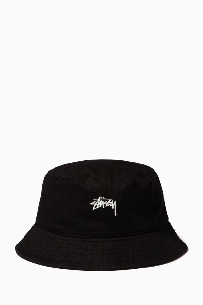 

Stock Bucket Hat in Cotton, Black