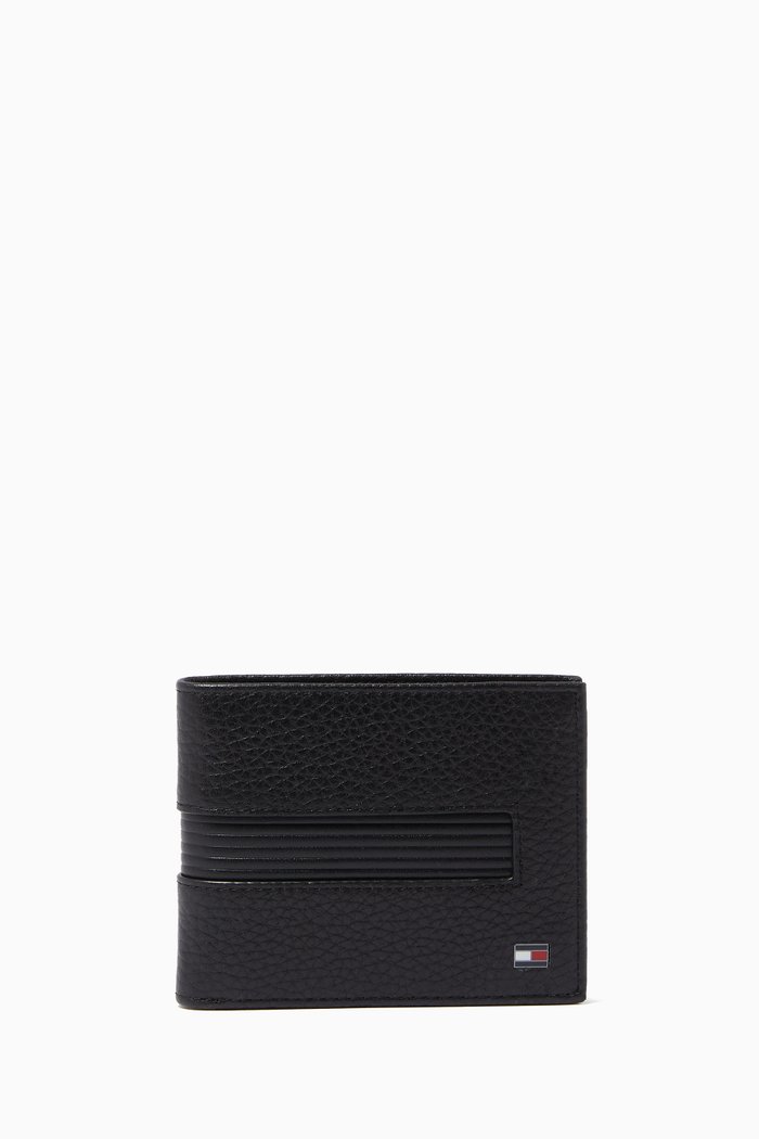 

Downtown Small Card Wallet in Leather, Black