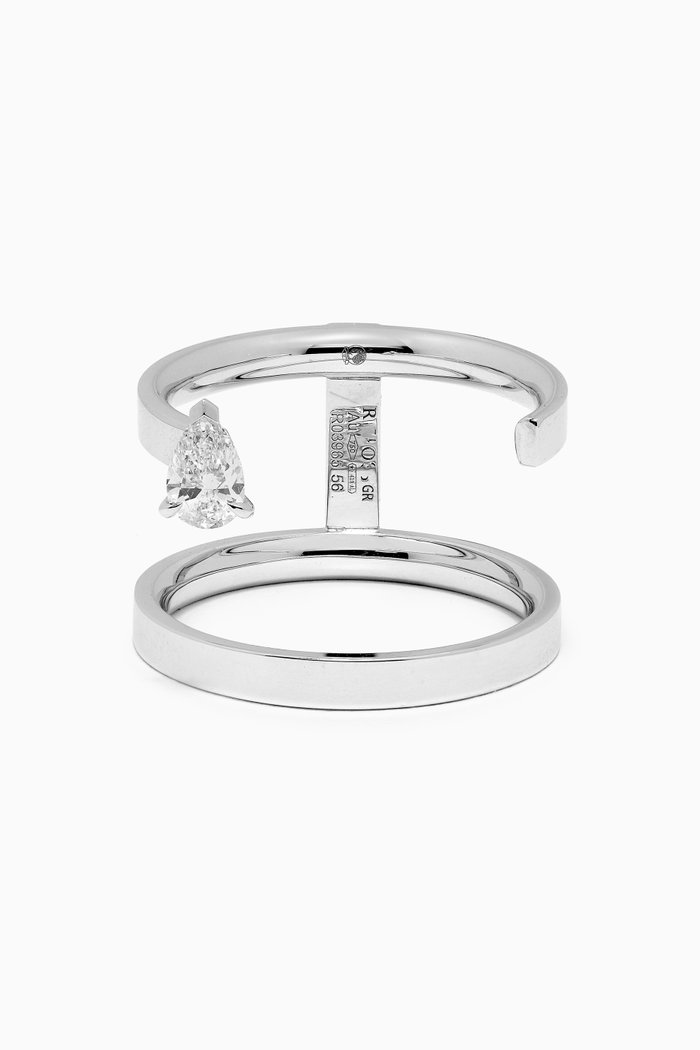 

Serti Sur Vide Diamond Ring in 18kt White Gold