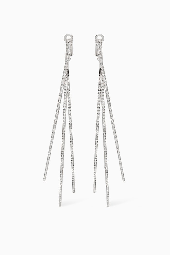 

Planches Earrings with Diamond in 18kt White Gold