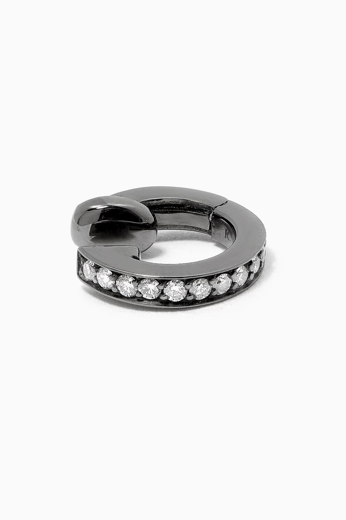 

Berbere Single Clip Ear Cuff with Diamonds in 18kt Black Gold