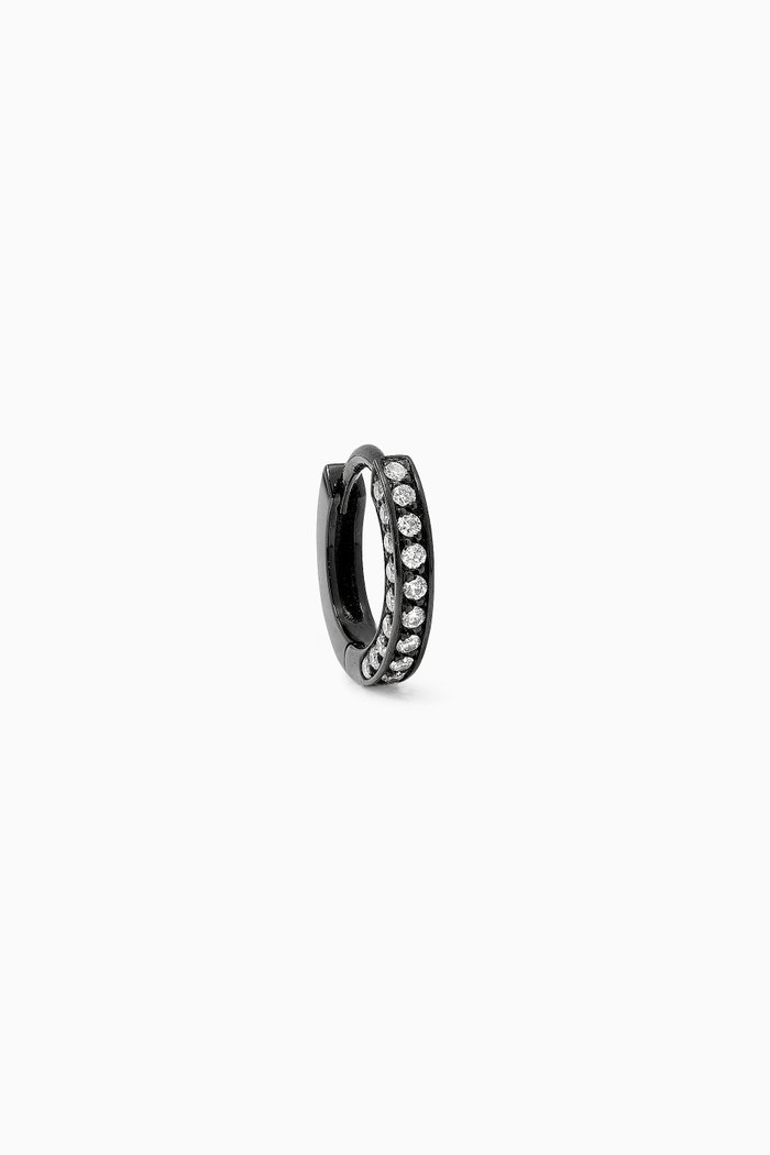 

Berbere Single Hoop Earring with Diamonds in 18kt Black Gold