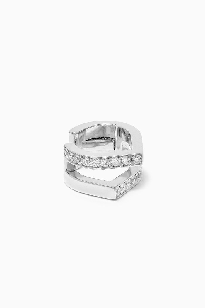 

Antifer Ear Cuff with Diamond in 18kt White Gold
