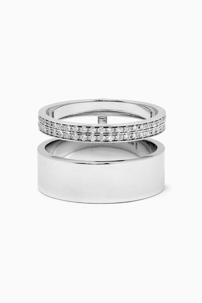 

Berbere Module Ring with Diamonds in 18kt White Gold