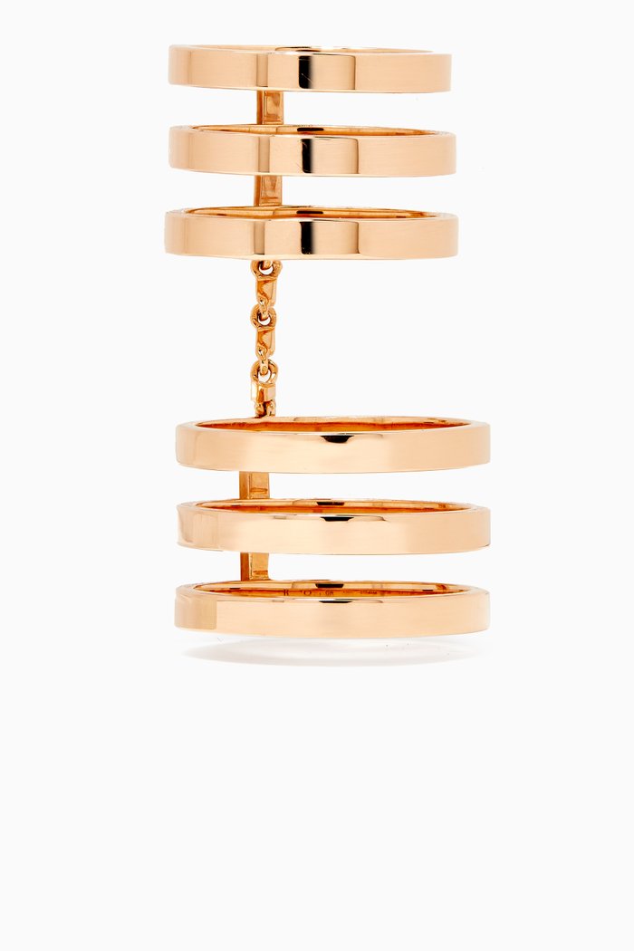 

Berbere 6 Row Ring in 18kt Rose Gold