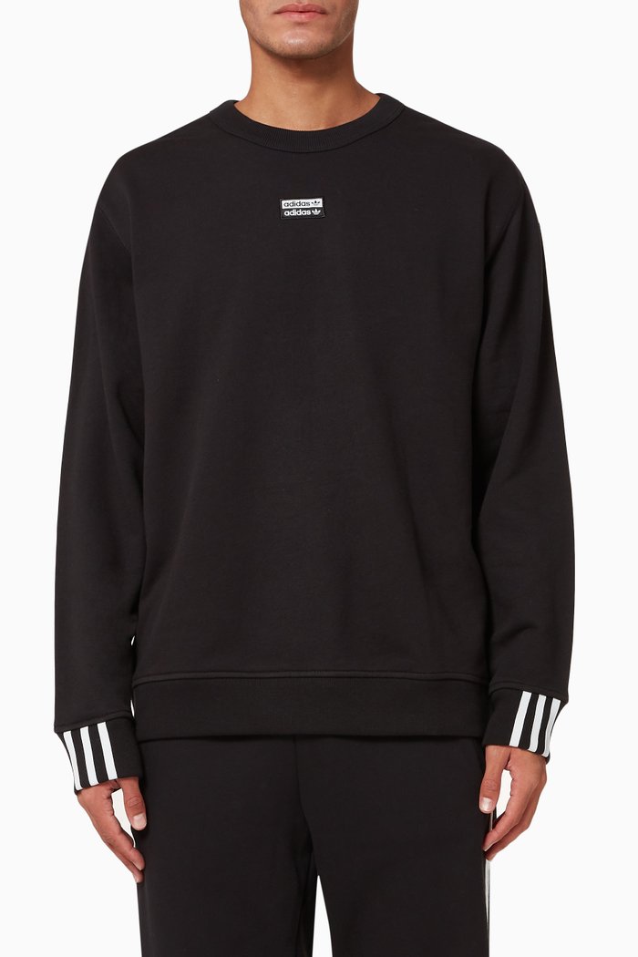 

R.Y.V Crew Cotton Fleece Sweatshirt, Black