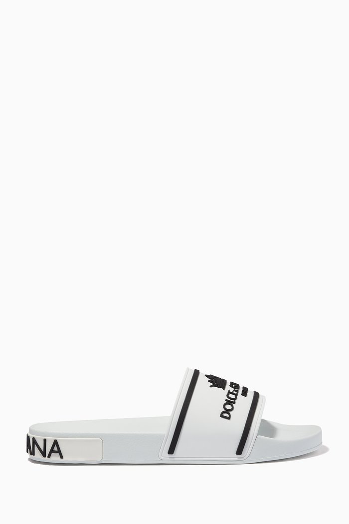 

DG Crown Slides in Rubber, White