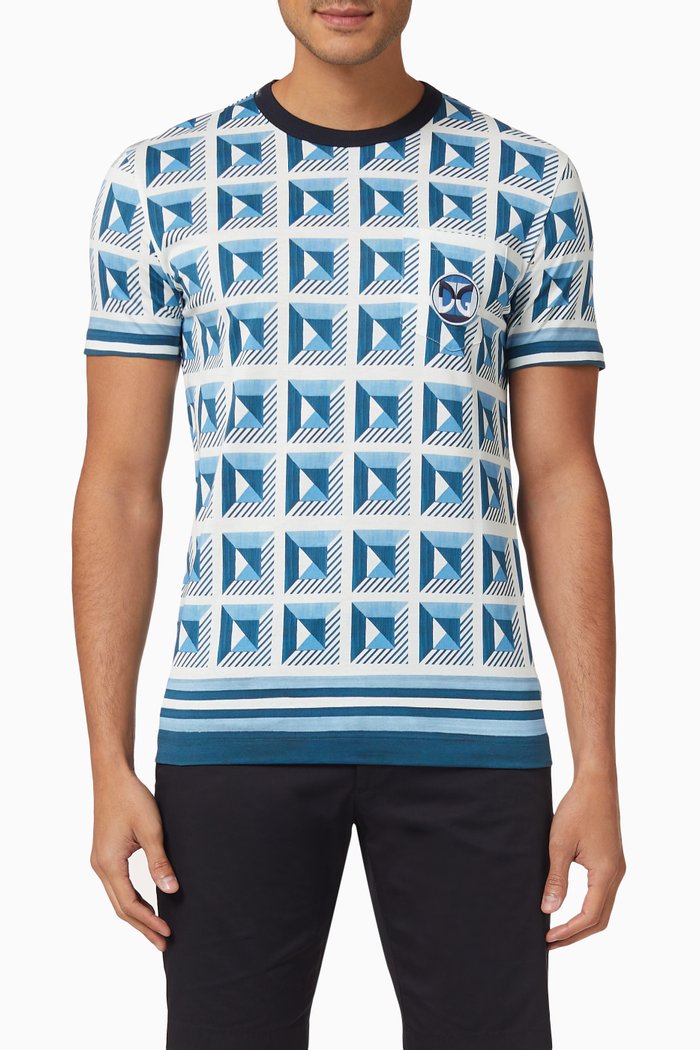 

Majolica Cotton T-shirt, Blue