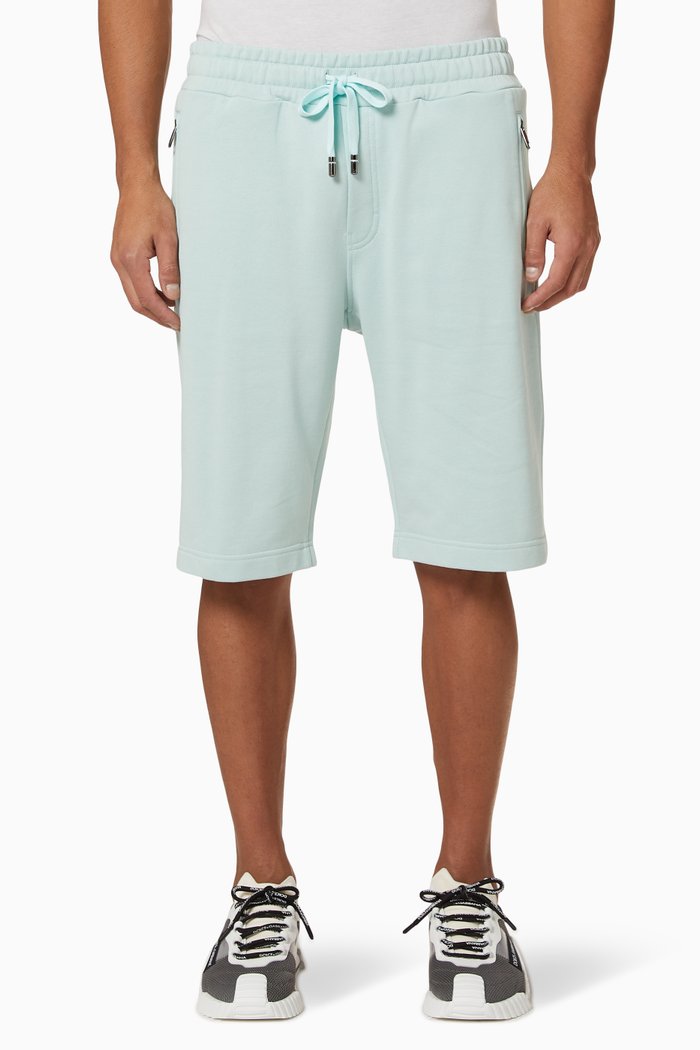

Cotton Jersey Jogging Shorts with DG Patch, Green