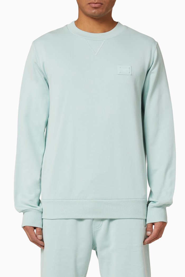 

Cotton Jersey Sweatshirt with DG Patch, Green