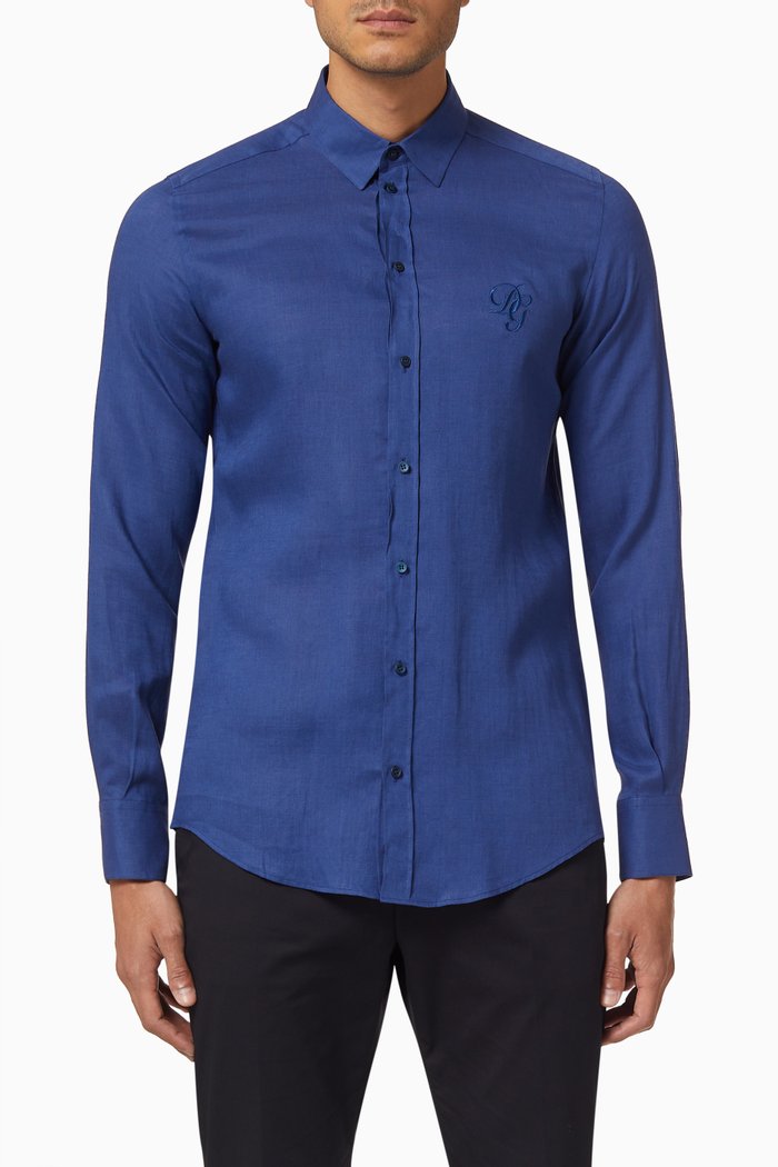 

DG Linen Martini Fit Shirt, Blue
