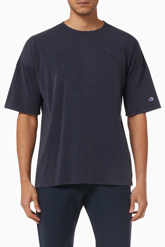 

Reverse Weave Logo T-Shirt, Blue