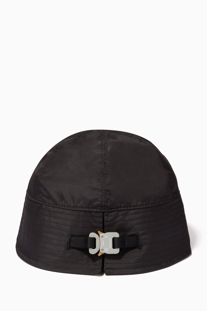 

Buckle Bucket Hat in Nylon, Black
