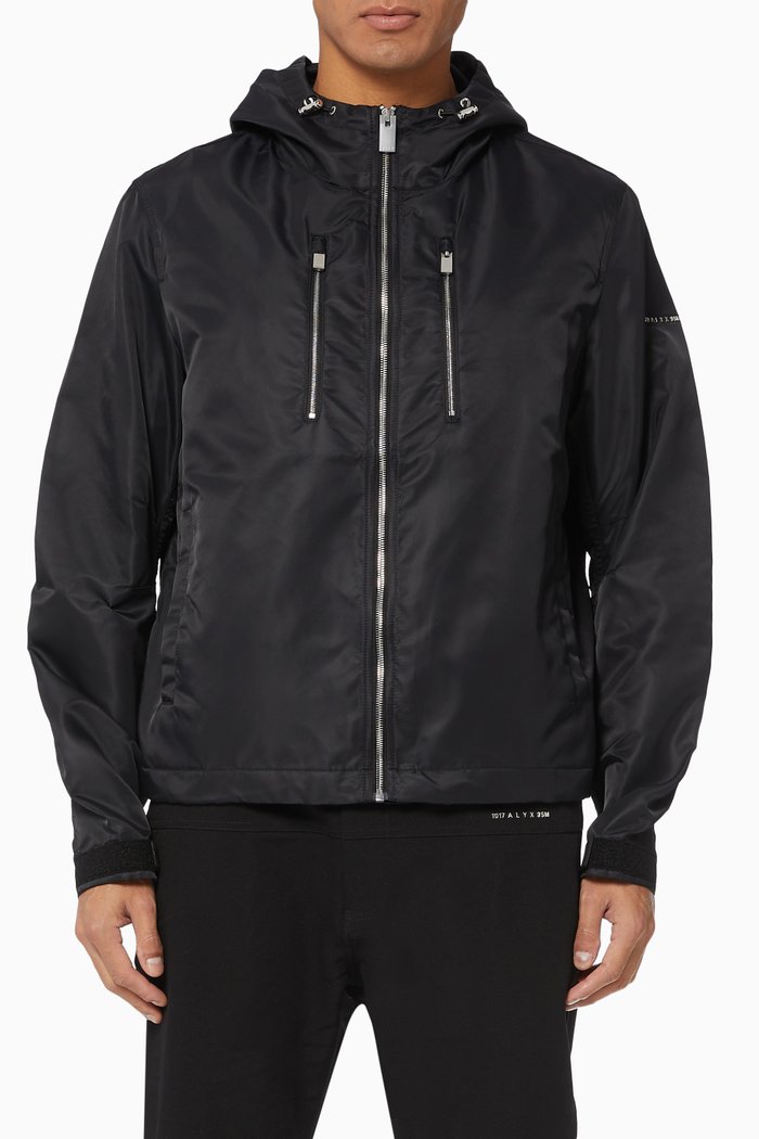 

Logo Technical Windbreaker Jacket, Black