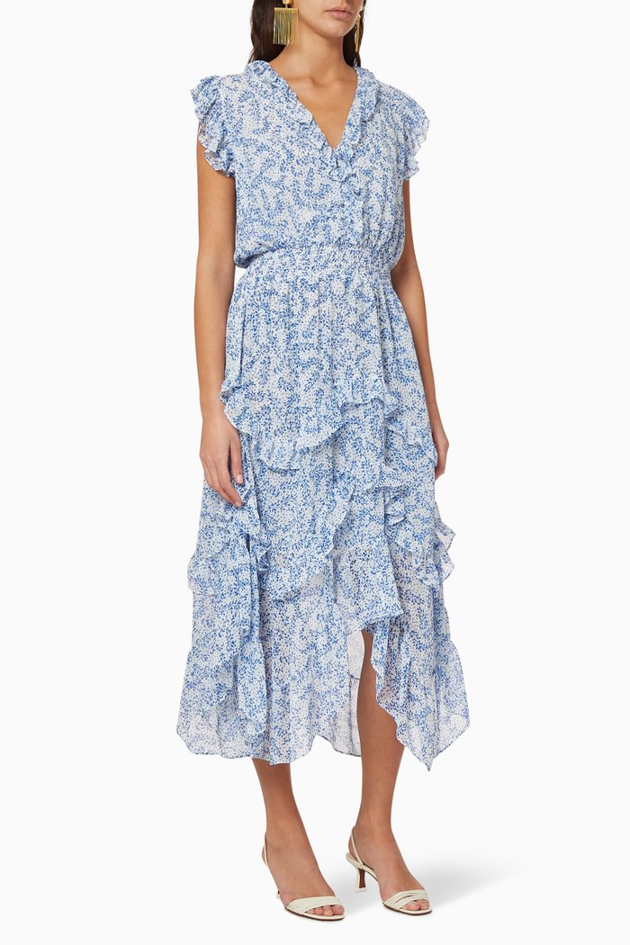 Dakota Chiffon Dress, Blue