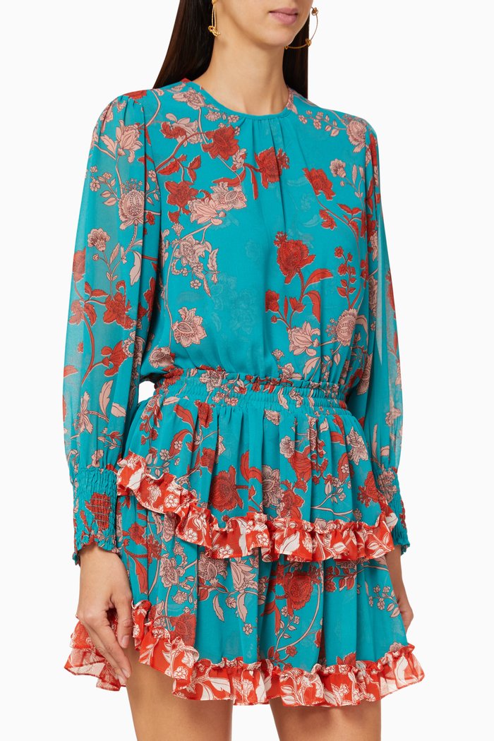 

Camila Ruffle Dress, Blue