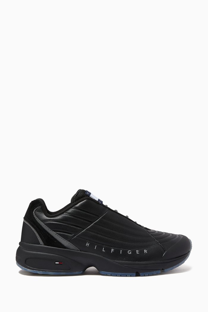 

Heritage Chunky Sneakers in Leather, Black