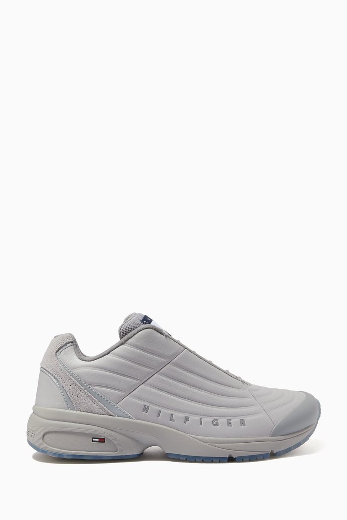 

Heritage Chunky Sneakers in Leather, Grey
