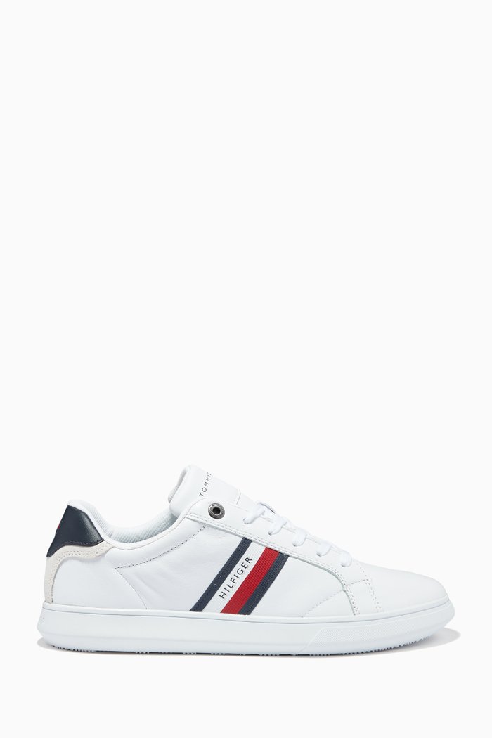 

Essential Low-Top Sneakers in Leather, White